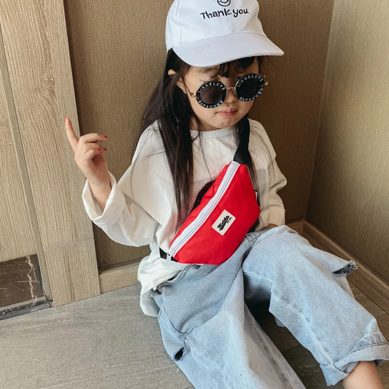 Детская нагрудная сумка Холщовый саквояж на молнии с надписью вместительный