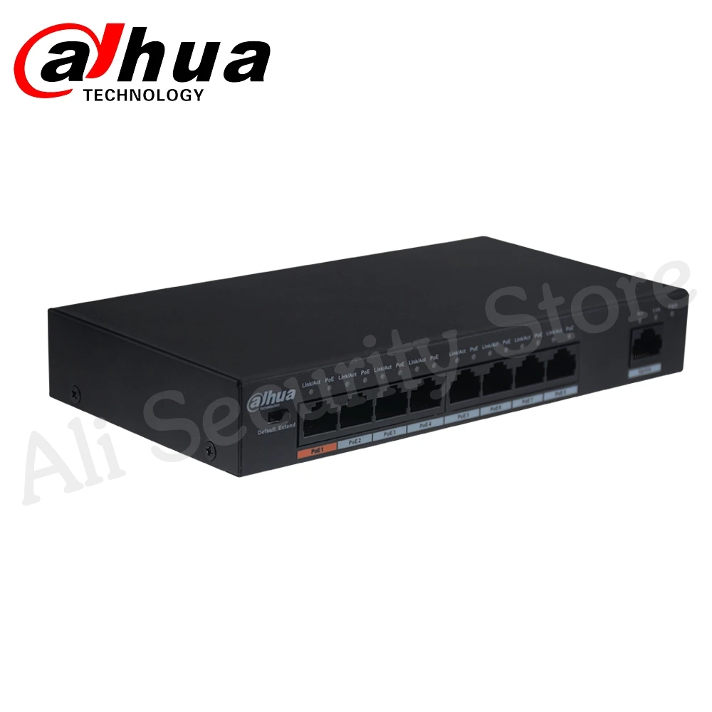 Переключатель питания Dahua DH-S1500C-8ET1ET-DPWR PoE 8CH Ethernet с поддержкой стандарта 802.3af 802.3at POE