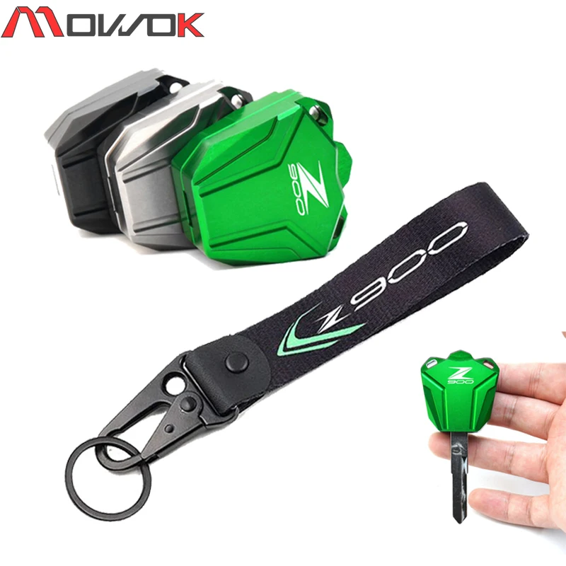 

For Kawasaki Z900 Z 900 Z900RS Z900SE Motorcycle Accessories "Key without chip Embroidery Badge Keyring Keychain Key Case Cover