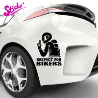 sticky respect for bikers anime car sticker decal decor waterproofmotorcycle off road sticker laptop decal vinyl