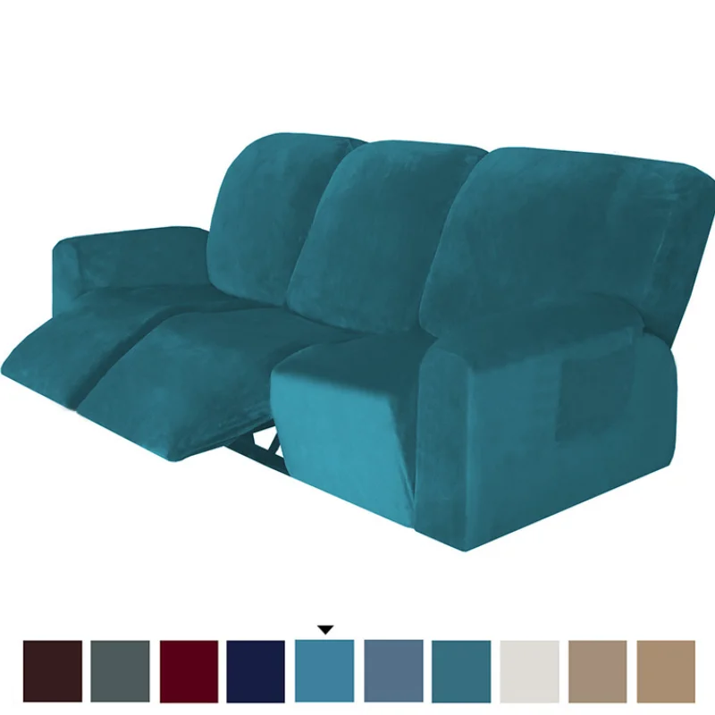 

All-inclusive Recliner Sofa Cover for 3 Seat Armchair Non-slip Relax Armchair Cover Elastic Suede Couch Chair Protector