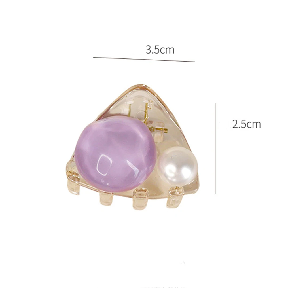

Fashion Girls Candy Colors Hair Claw Imitation Pearls Mini Hair Claw Crab Korean Hairpin Crab Clips Hair Accessories