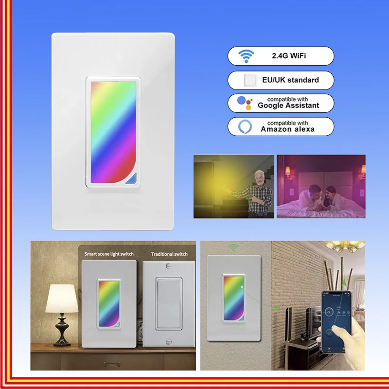 Wifi настенный Rgb светодиодный сценический светильник умный выключатель света 1200