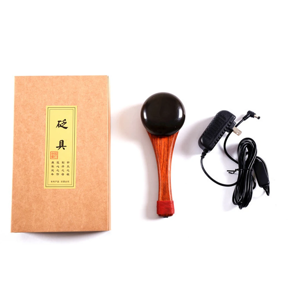 Electric Bianstone Massager Dredge Meridian Massage Back Neck Waist Home Warm Moxibustion Massage Health Tool