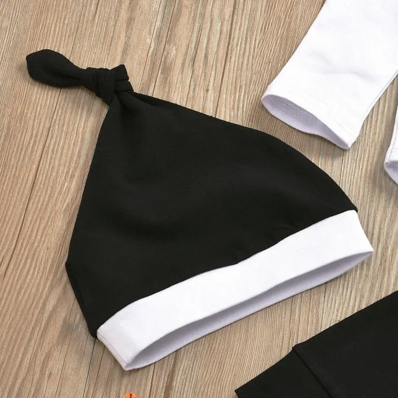 

Cute 3PCS Set Newborn Baby Boy Clothes Lovely Print Bodysuit Tops Long Pants Hat Outfits 0-24M