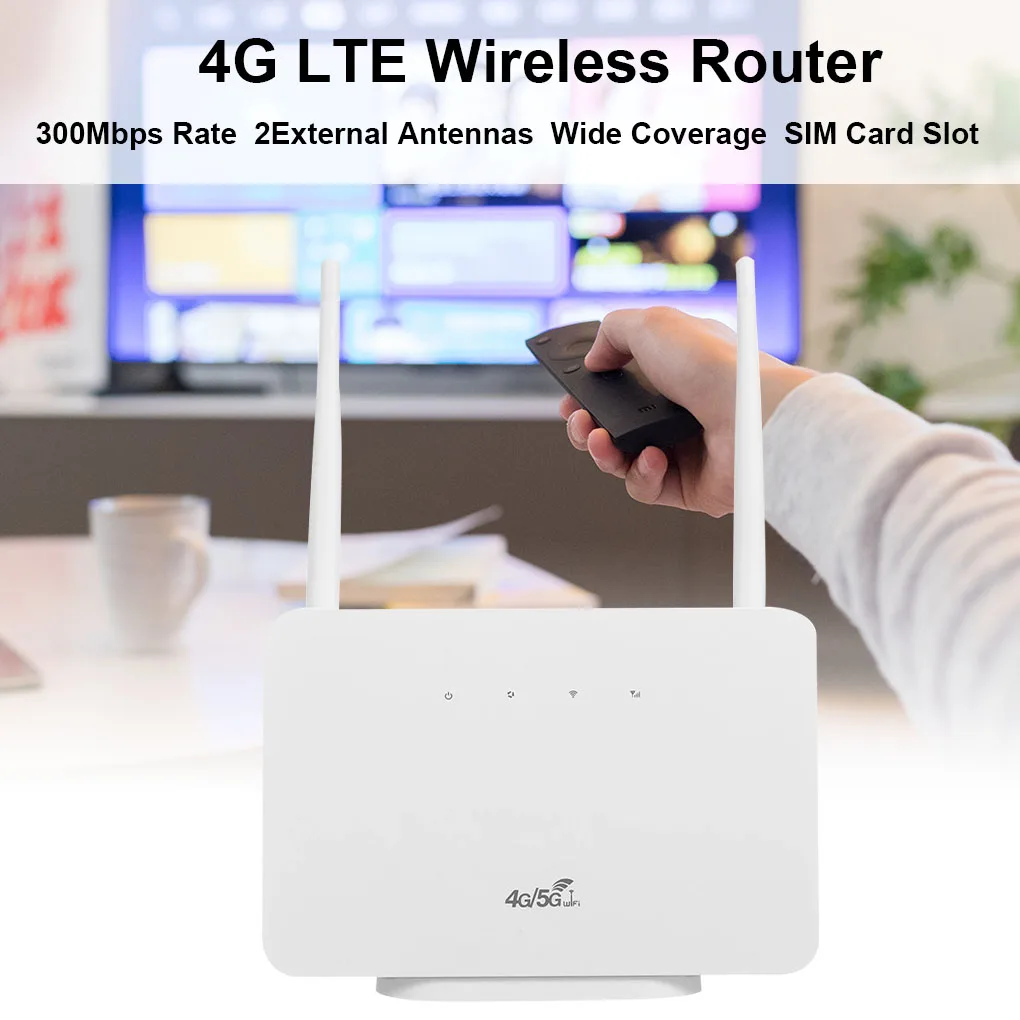

4G Wifi Router SIM Card Slot 300mbps Office Smartphone Computer Laptop Network Connection Accessories EU Plug