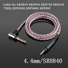 4,4 мм 2,5 мм балансный кабель для Shure SRH840 SRH940 SRH740 SRH440 750 SHP8900 SHP9000 SHP895 однокристальный медный кабель для наушников