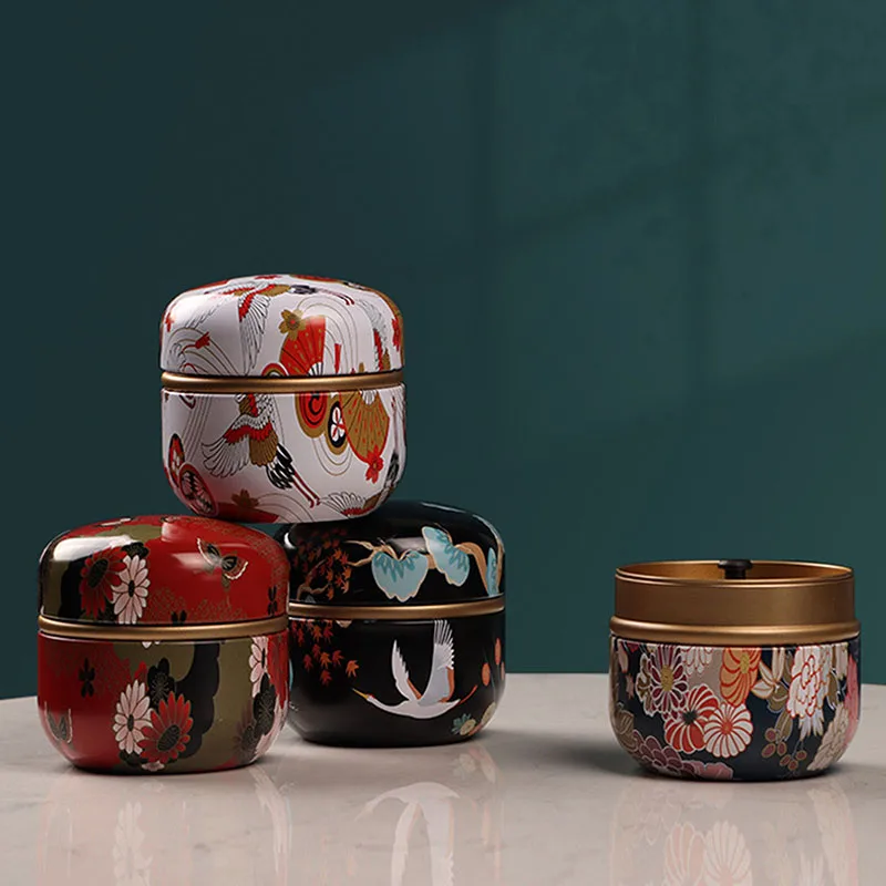 

Dampproof Container Round Tinplate Tea Caddy Nuts Candy Snacks Sealed Jar Universal Packaging Box