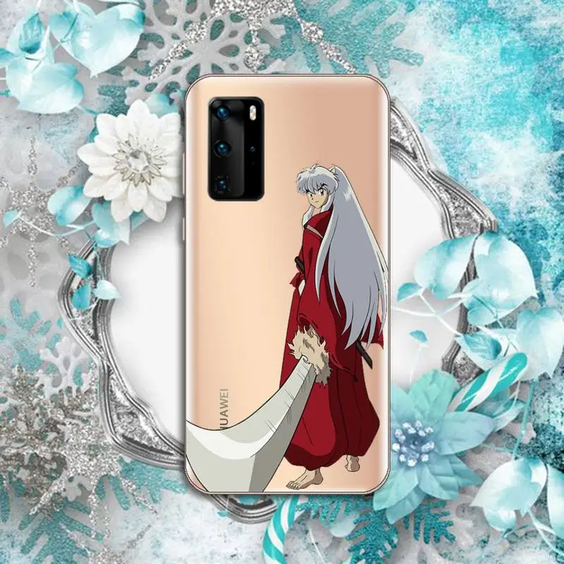 

Anime Inuyasha Phone Case Transparent for huawei honor P 40 30 20 lite Pro 10 i 8 9 x p smart 2019