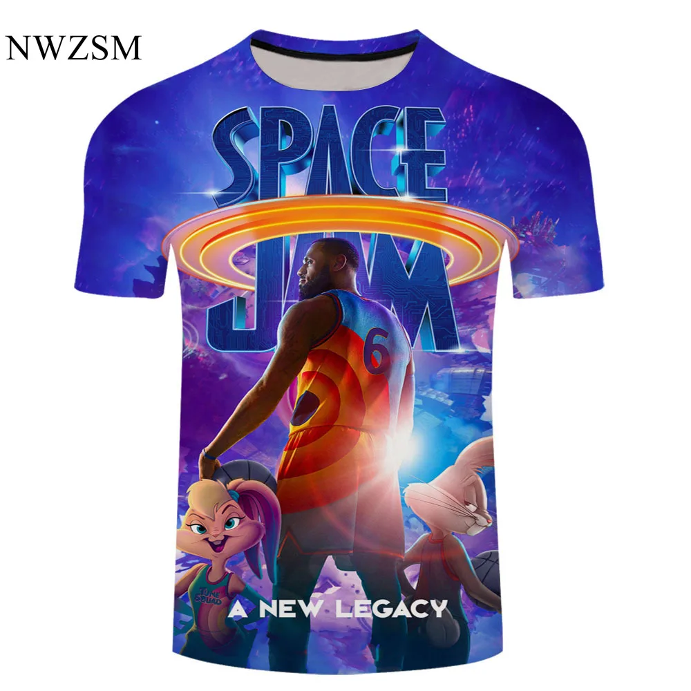 space jam 2 shirt men women fashion cool 3d printed t shirts harajuku style tshirt streetwear summer free global shipping