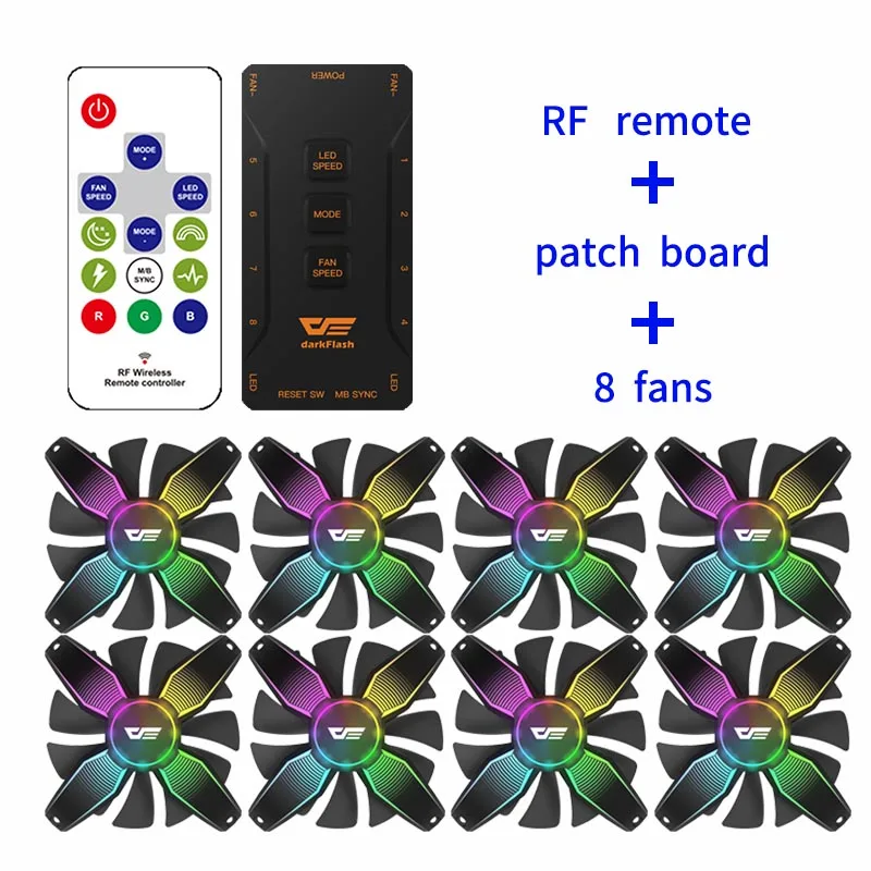 8fan Aigo Talon pro, 120 мм, чехол для компьютера, вентилятор, кулер для процессора, Охлаждающий радиатор, 12 В, без рамки, RGB, охлаждающий вентилятор для процессора, тихий, для Inter и AMD - Цвет лезвия: 8fan