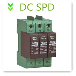 SPD DC 600 в 800 в 1000 в 1500 В модульный сердечник din-рейка Солнечная наружная защита питания защитное устройство Защита от перенапряжения