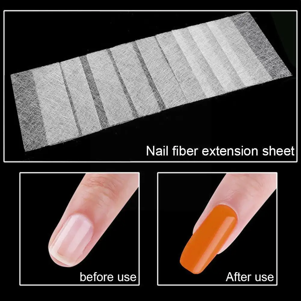 

5/10pcs Nail Extension Fiber Fiberglass For Nail Extension Accessories Form Silks Nail UV Wrap Gel Non-woven Art Nail Build G0P3