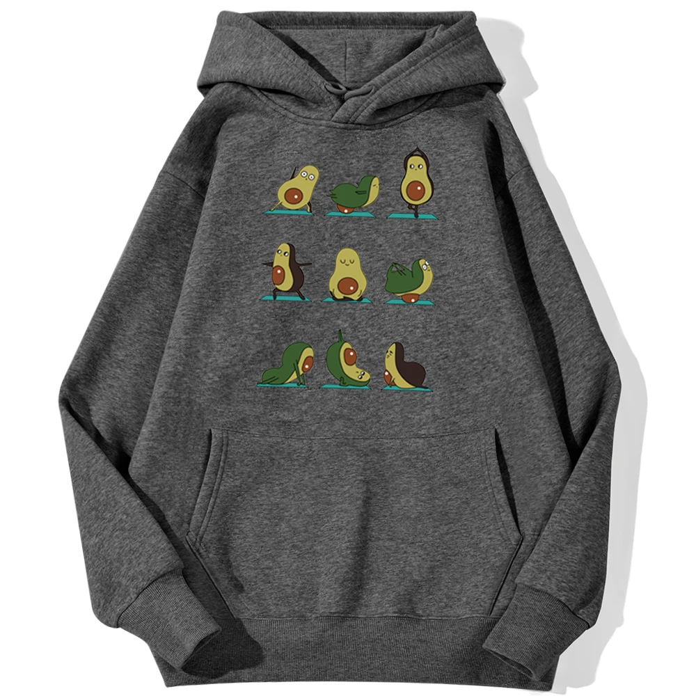 

Cartoon Funny Avocado Print Hooded Sweatshirts Autumn Fleece Hoodie Sweatshirt Warm Casual Men Clothing Fashion Brand Streetwear