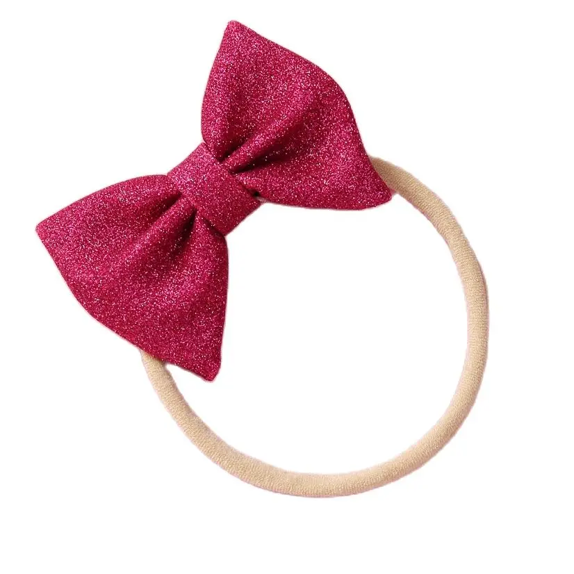 

Bow Baby Hair Bands Newborn Butterfly Headbands For Girls Shiny Sequin Baby Headbands Nylon Elastic Cute Babies Hair Accessories