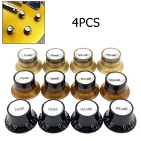 4 pcs electric guitar top hat 2 volume 2 tone knobs for gibson epi lp st guitars volume tone speed control knobs accessories