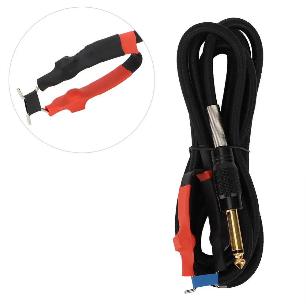 

3 Colors Silicone Clip Cord Tattoo Hook Liner Alloy Straight RCA Connector Clip Cords for Tattoo Machine Power Supply Accessory