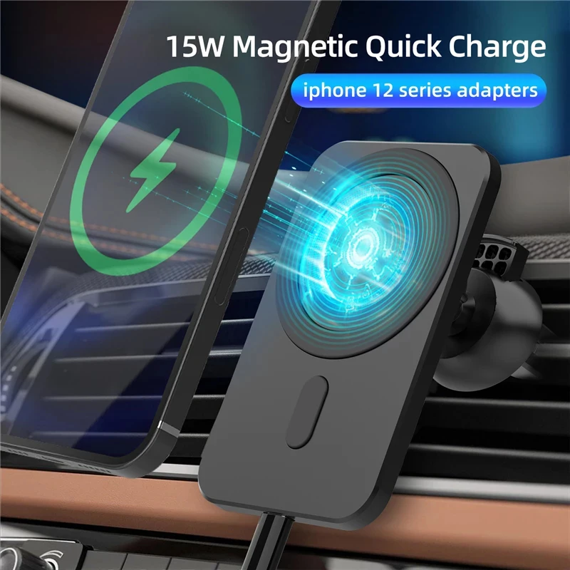 

Magnetic Wireless Car Charger Mount for Mobile Phone Fast Charging Wireless Charger Car Phone Holder EM88