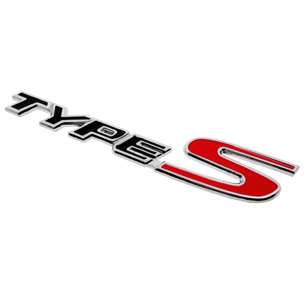 Автомобильные аксессуары наклейка значок для логотипа типа S Металлическая