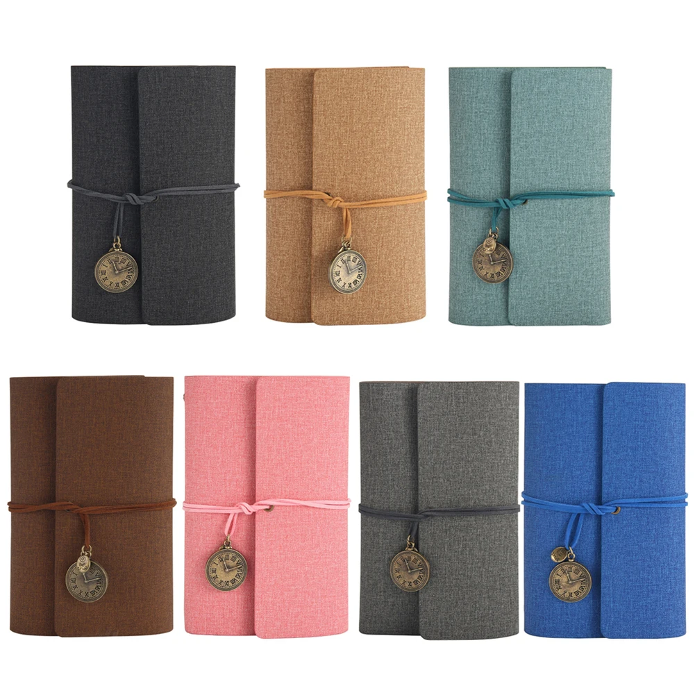 Записная книжка A6 свободные Ретро повязки карманные часы Креативный ручной
