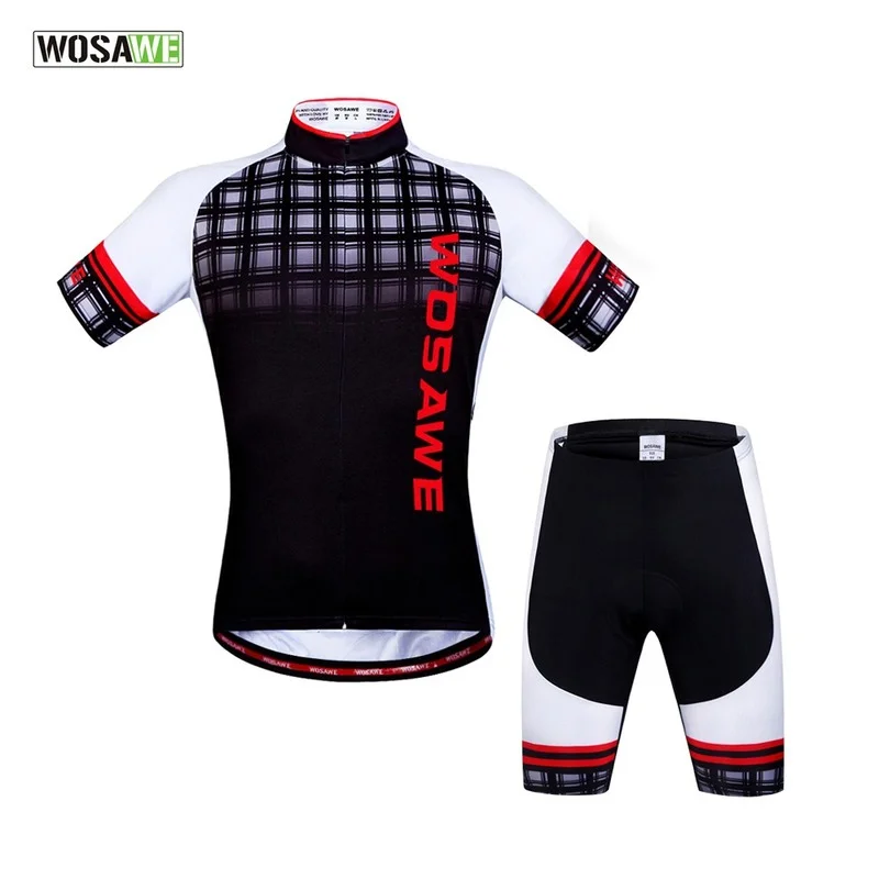 

WOSAWE Mountain Biker Ride Short Sleeved Set with Silicone Pads