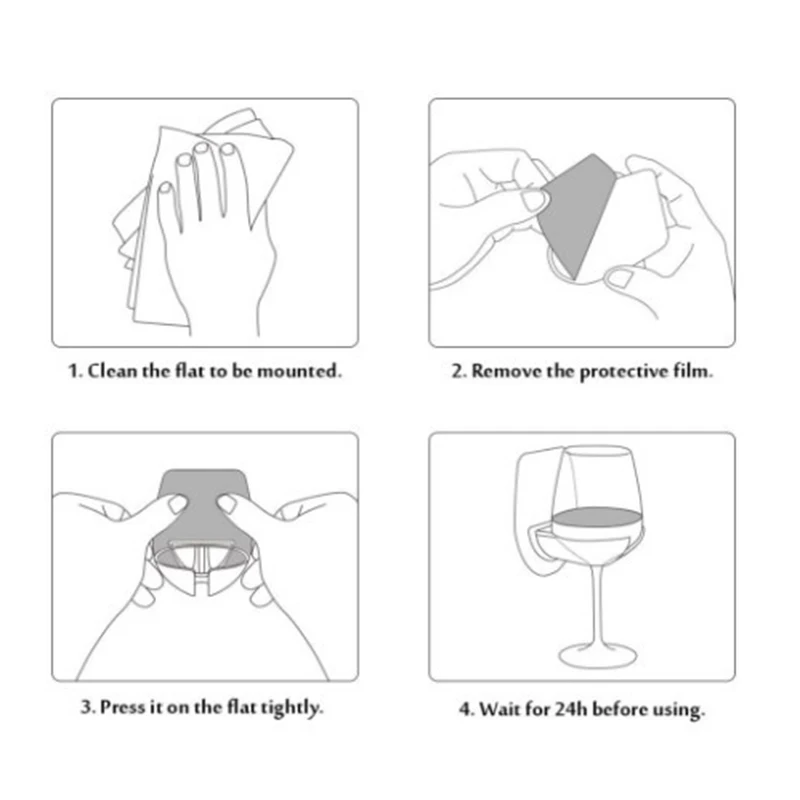 Пластиковый держатель для Винных Бокалов бара ванны душа бокалов красного вина