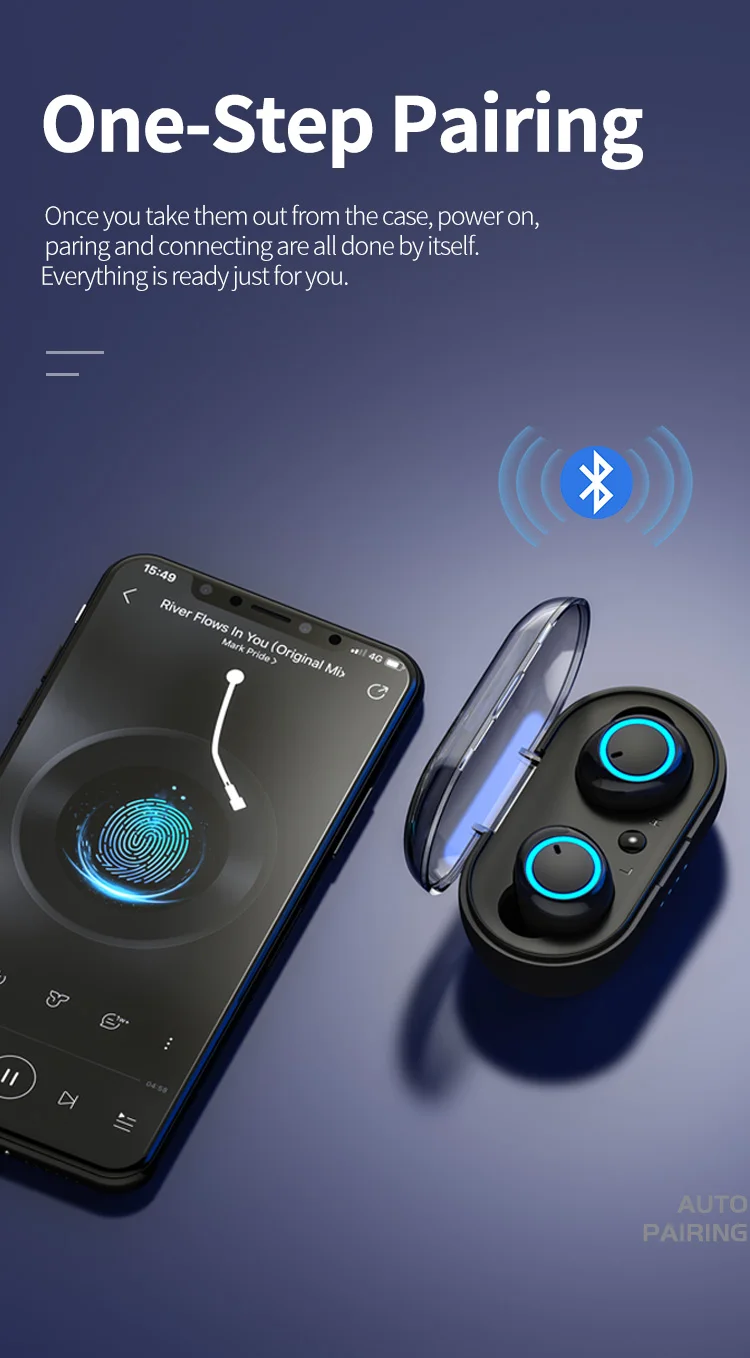 D10 TWS сенсорный Bluetooth V5.0 наушники HD стерео беспроводные наушники с шумоподавлением игровая гарнитура для смартфона
