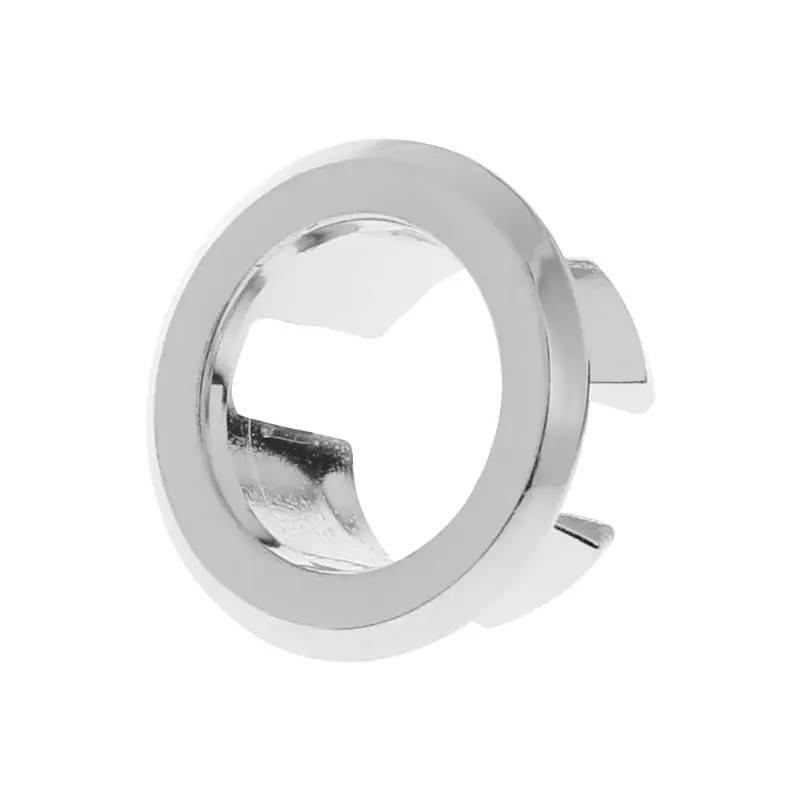 

N0HB Bathroom Basin Sink Overflow Ring Six-foot Round Insert Chrome Hole Cover