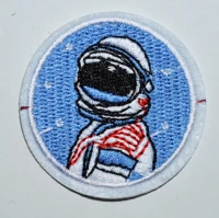 hot blue sky star astronaut cosmonaut spaceman retro embroidered iron on patch %e2%89%88 5 cm