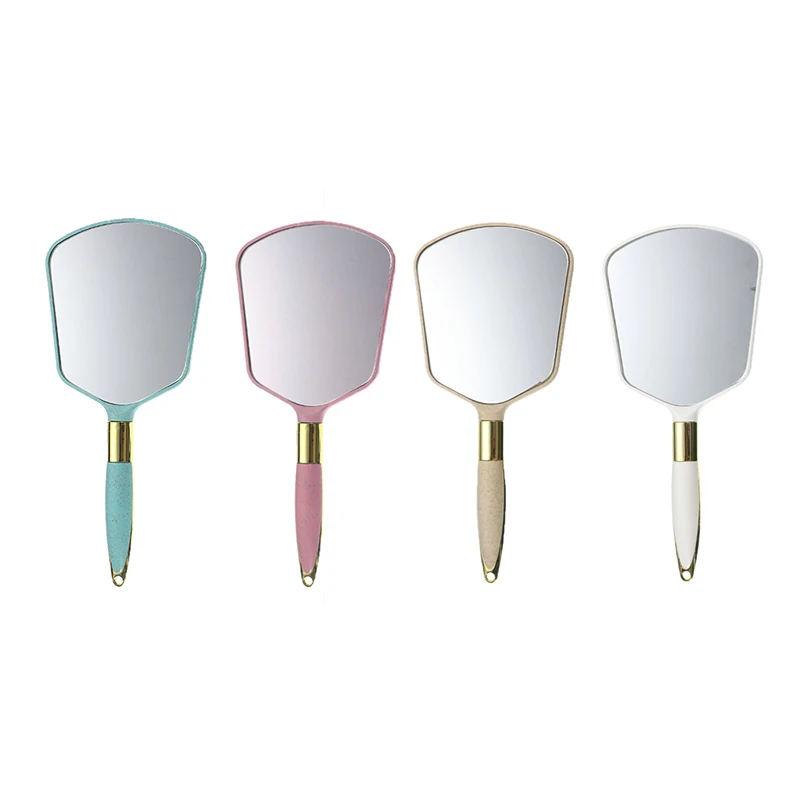 Plastic Cute Vintage Hand Makeup Mirrors Rectangle Cosmetic Mirror Hold For Gifts ABS | Красота и здоровье