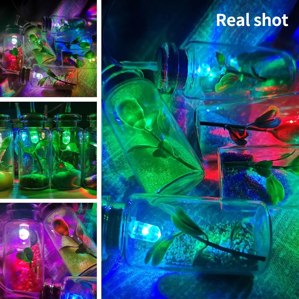 

Solar Powered Wind Chime Light Color Changing LED Wish Bottle Hanging Lamp Outdoor Garden Decor