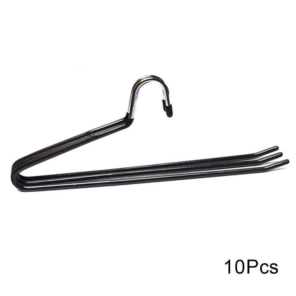

10pcs Hanging Trouser Pants Home Non-Slip Metal Hook Closet Organizer Hanger Open Ended Space Saving