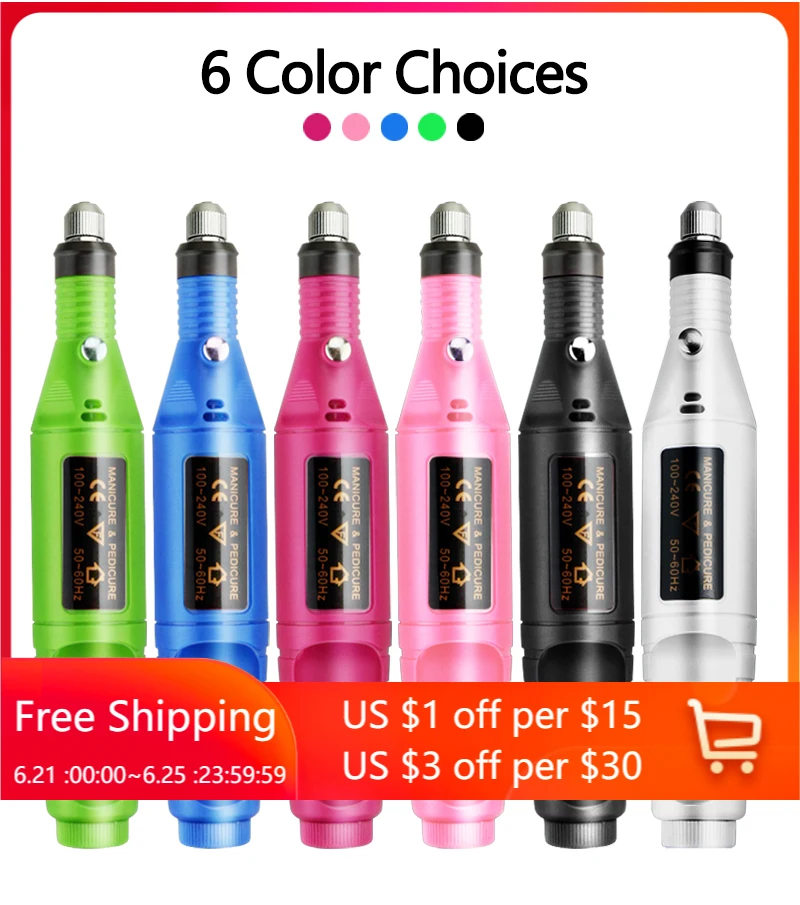 

Professional Electric Nail Drill Machine 1 Set 20000 RPM Nail Art Pen Pedicure Tools Milling Gel Polish Remover Manicure Cutters