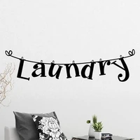 laundry room wall sticker popular removable decals washhouse removable wall decal vinyl sticker lettering art home room decor