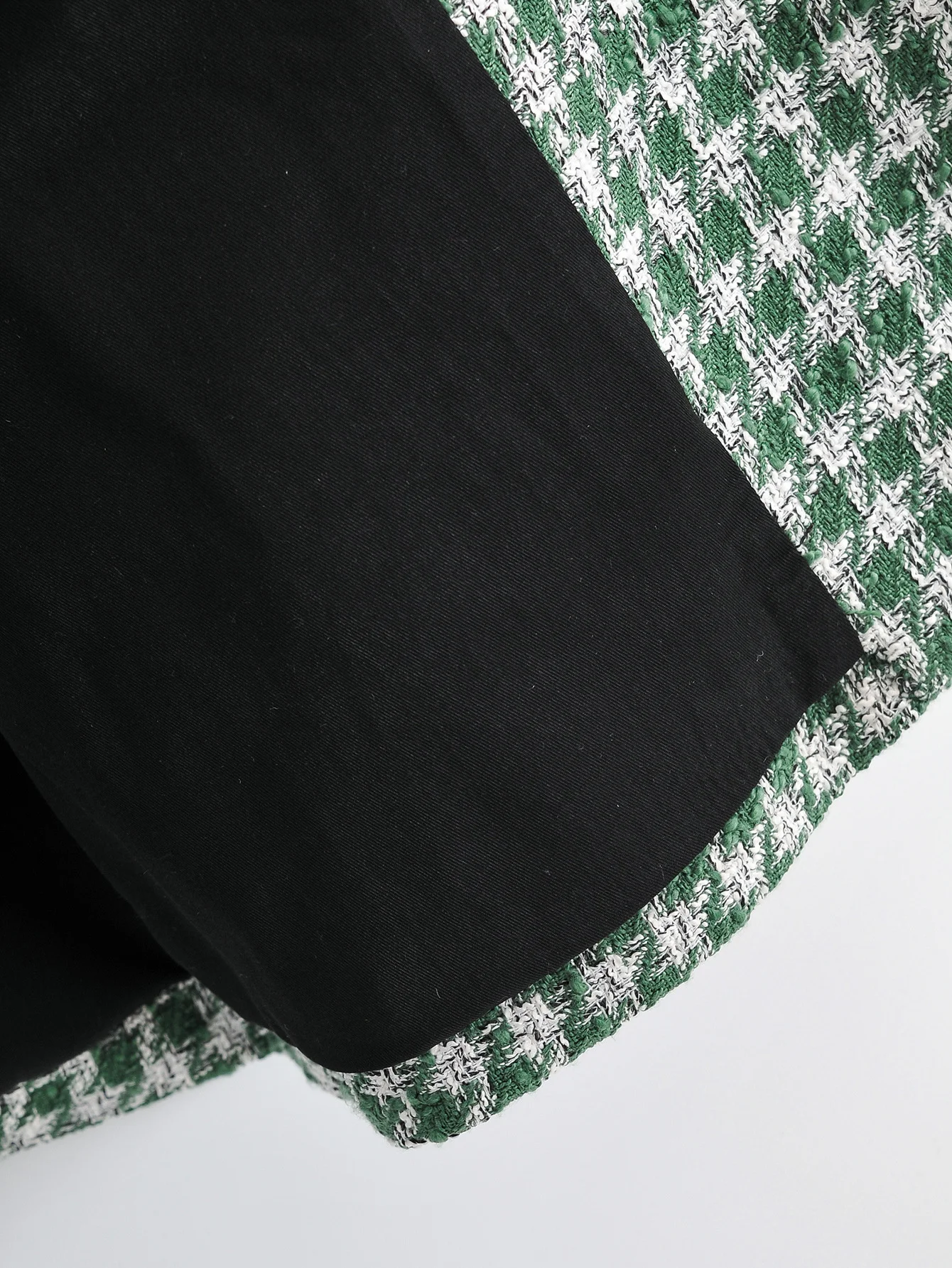 

BlingBlingee Tweed Woolen Green Plaid Blazers Autumn Spring Fashion Double Breasted Women Suit Jacket Office Lady Checked Coats