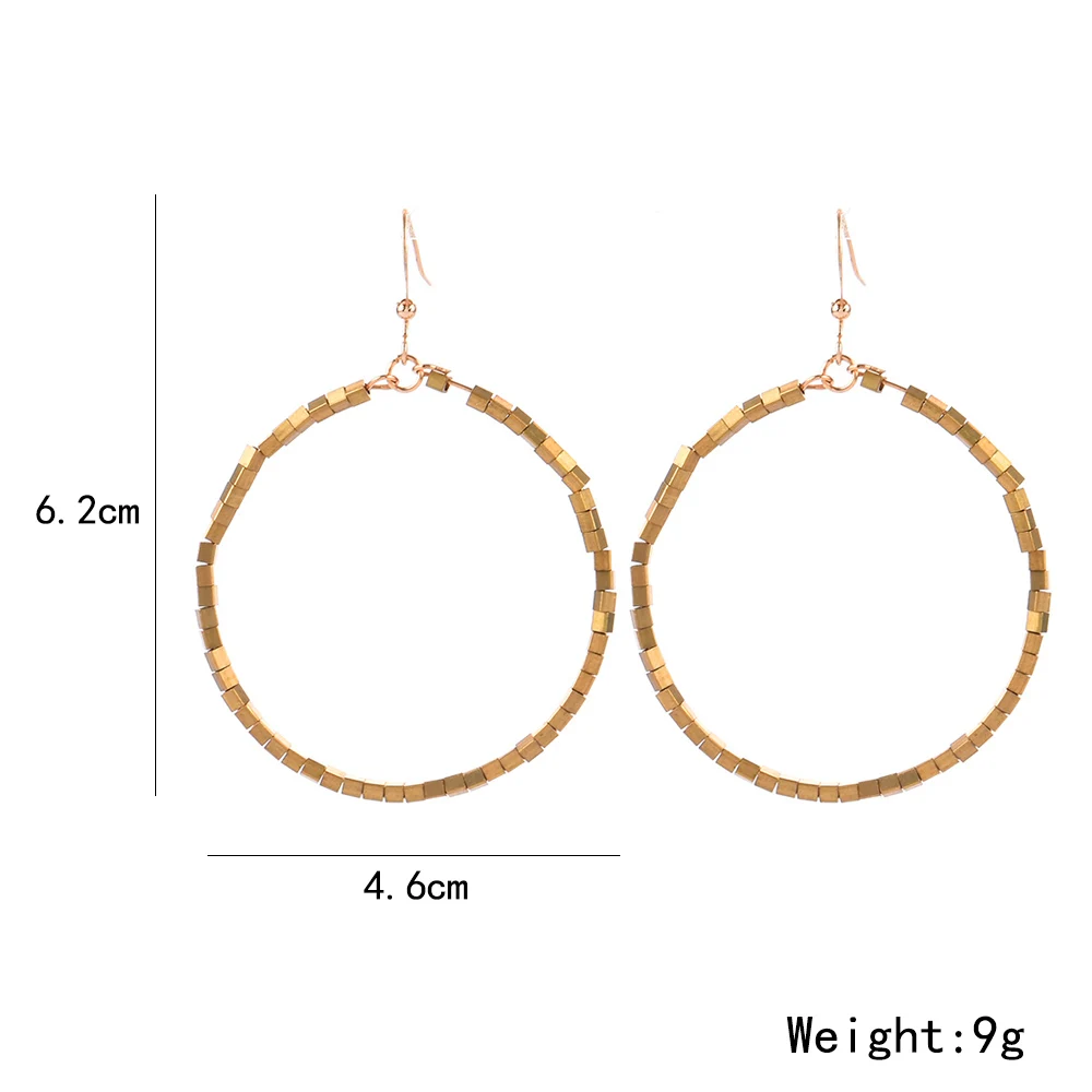 

Simple Fashion Personality Geometric Big Circle Earrings Female Creative Metal Earrings Trend New Gift Jewelry