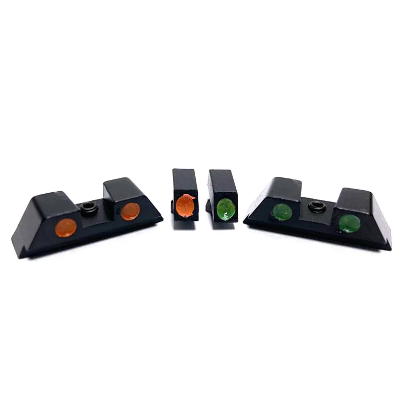 Тактический волоконно-оптический передний прицел задний боевой красный зеленый