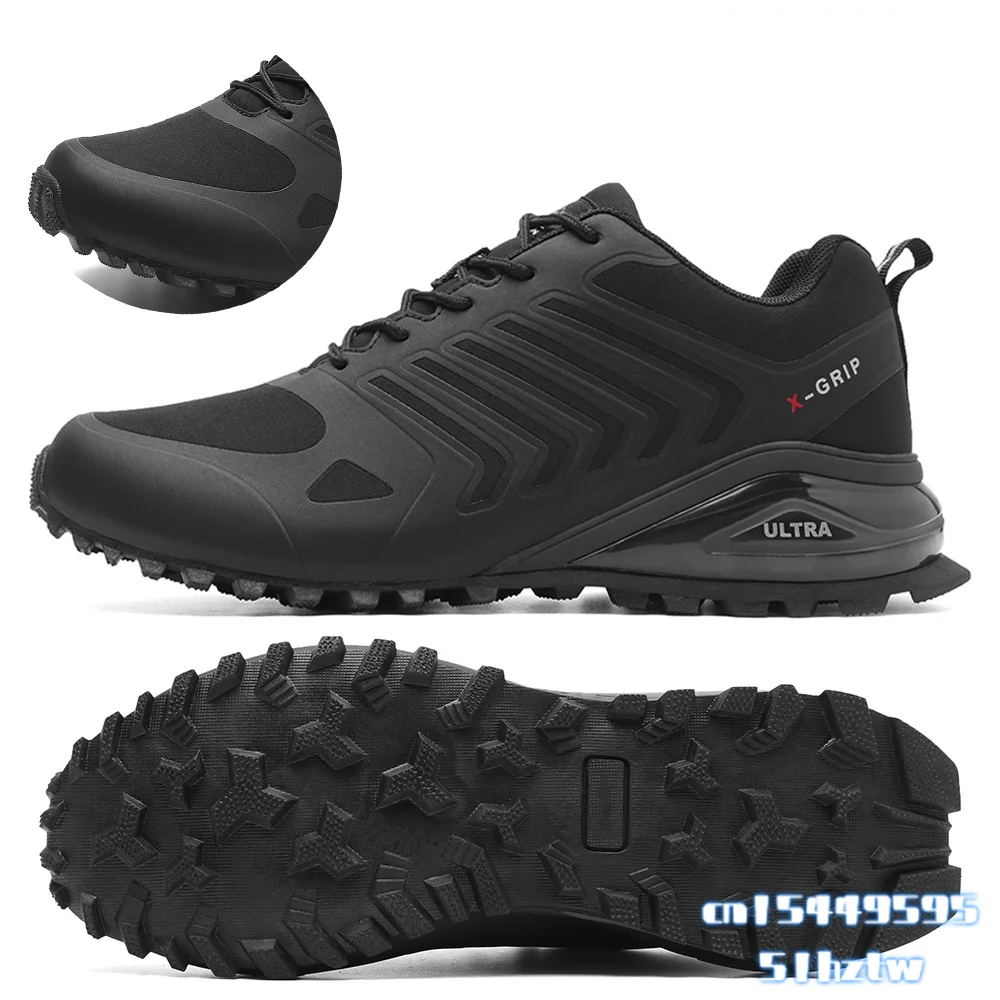 

Men's Trail Running Shoes Waterproof Low Top Camping Lightweight Footwear Outdoor Trekking Non-Slip Walking Sneakers Size 41-50