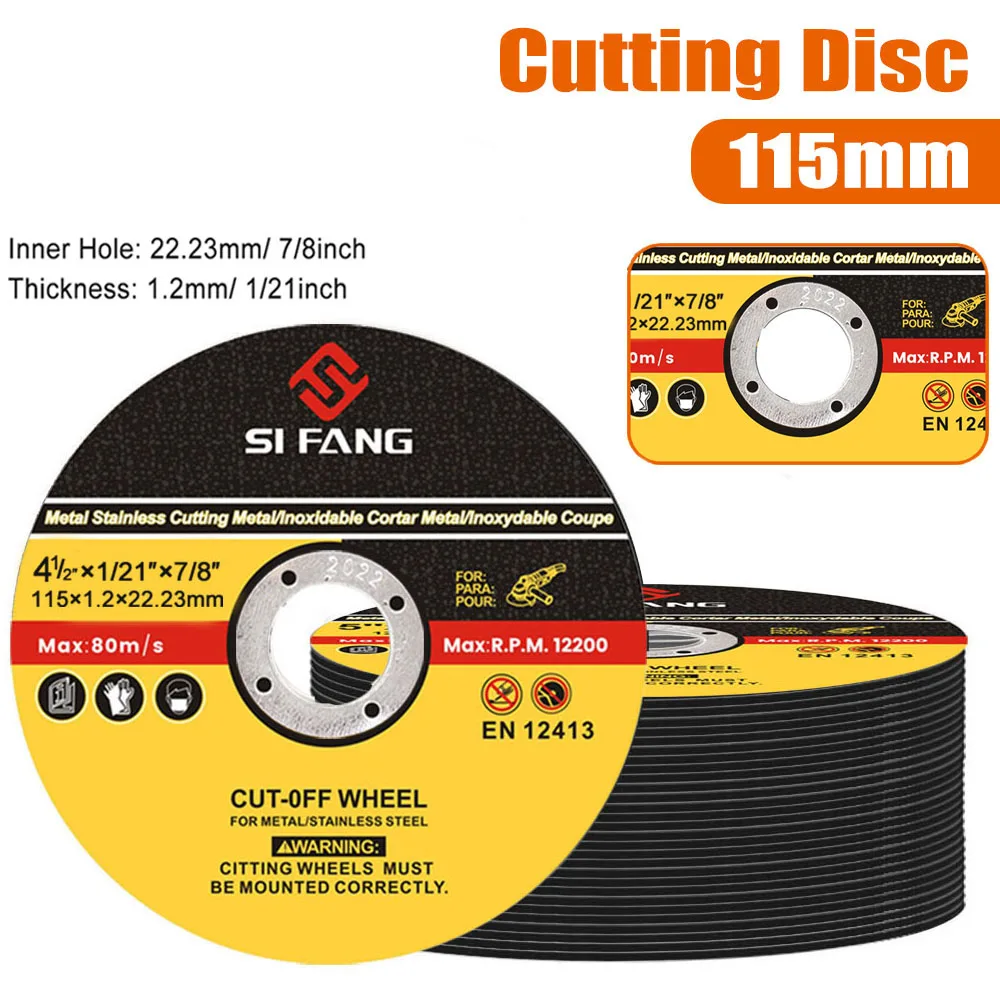 

25 шт./компл. тонкие металлические режущие диски из нержавеющей стали, шлифовальные диски 115 мм, угловая шлифовальная машина, отрезной круг, э...