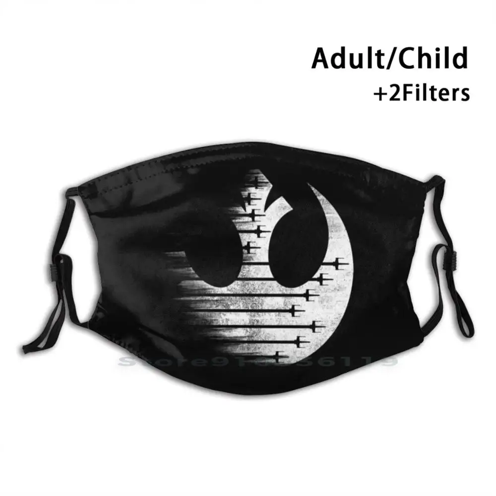 

Rebel Forces Print Reusable Pm2.5 Filter DIY Mouth Mask Kids Science Fiction Space Stars Sci Fi Solar System Spaceships Galaxy