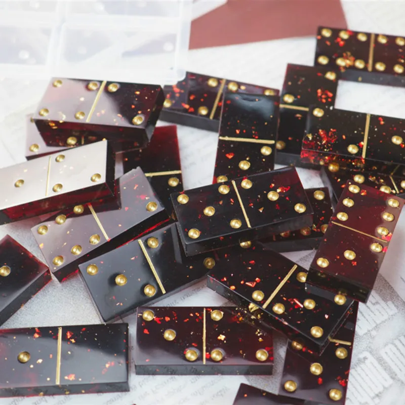 Силиконовая форма домино (28 полости) Сделайте свой собственный эпоксидной смолы