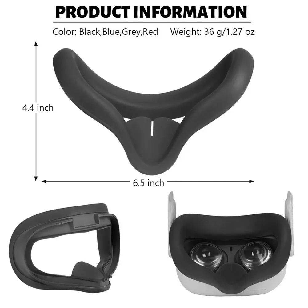 

Silicone Cover Durable Comfortable Blindfold For Oculus Quest 2 Silicone Silicone Cover And Eye Mask VR Accessories Dropshipping