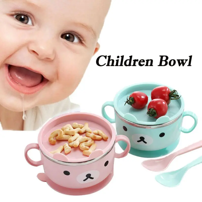 Детские тарелки для малышей детская чаша на присоске набор нескользящей посуды