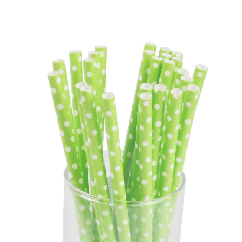 Бумажные соломинки для дня рождения украшения в горошек дизайн соломенный спрос