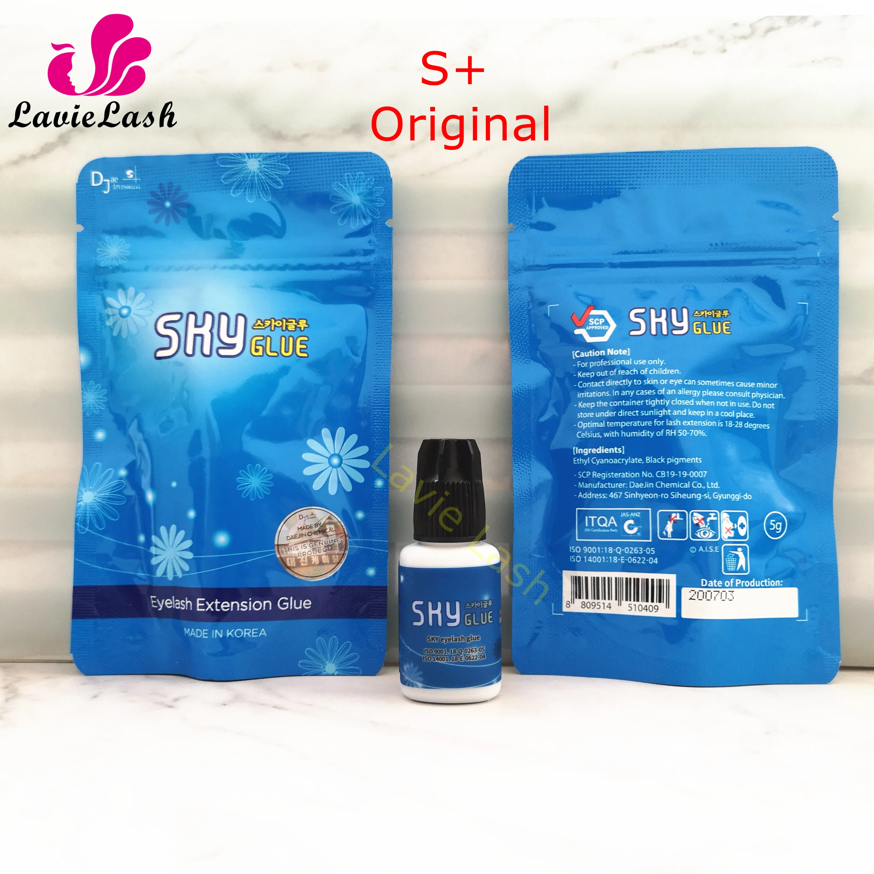 Оригинальный небо клей для наращивания ресниц S + быстрая сушка 1-2s длинные