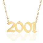 Ожерелье с именной датой на свадьбу, юбилейное ювелирное изделие 2001, 2002, 2003, 2004, 2005, 2006, 2007, ожерелья на заказ, год рождения, BFF