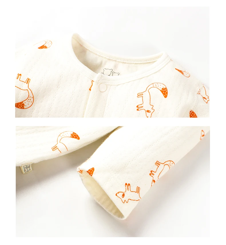 Spring Autumn Newborn Baby Clothes Boys Girls cartoon fox Rompers Kids Costume For Girl Infant Jumpsuit 3 6 9 12 Month