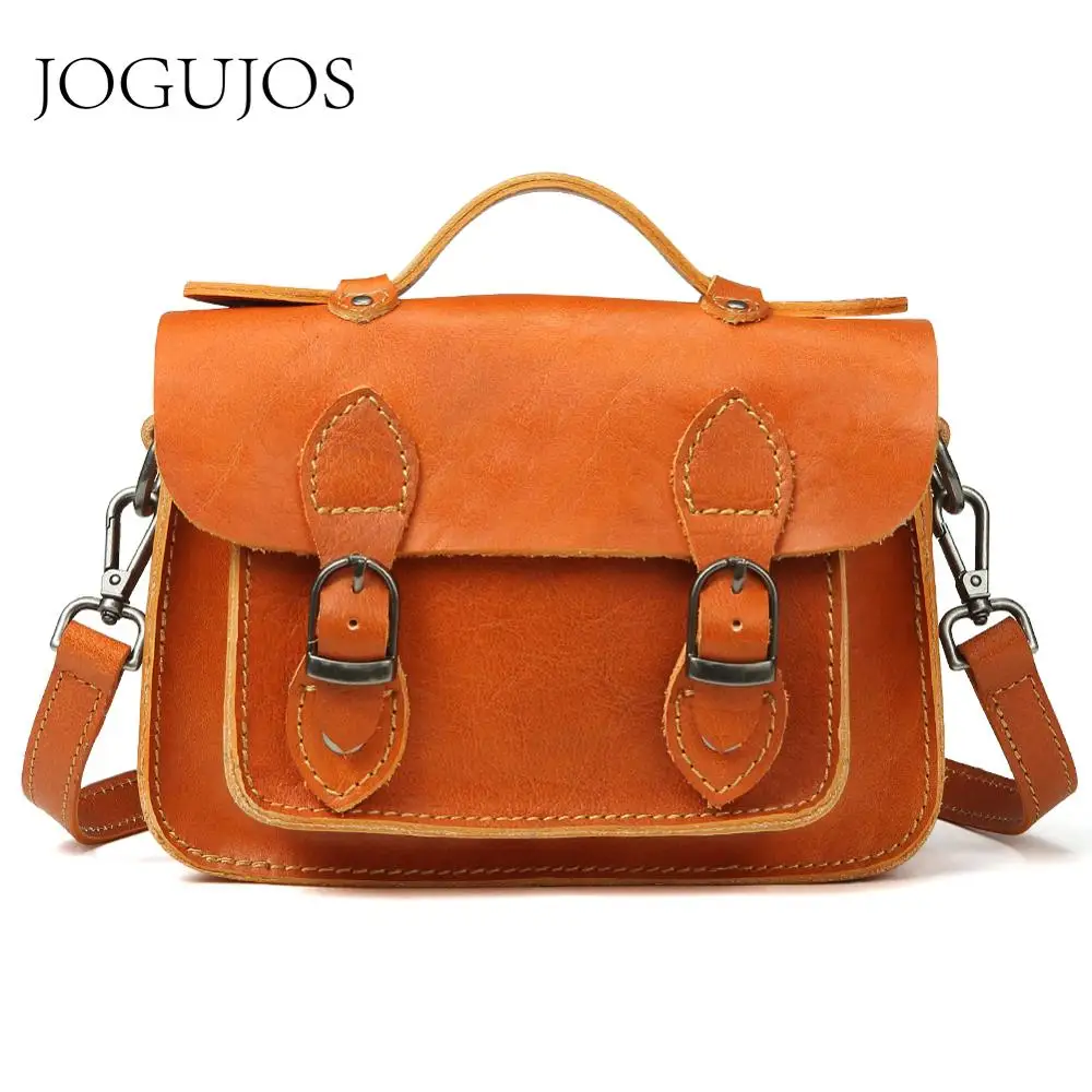 JOGUJOS женская маленькая квадратная сумка для отдыха из натуральной кожи через