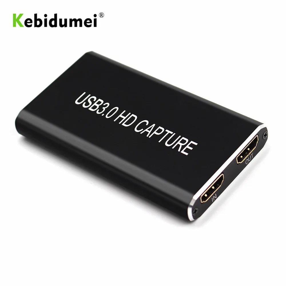 Видео Захват 1080P HD 60fps игровой адаптер для ТВ ПК PS4 Live Stream Windows HDMI совместимость с USB