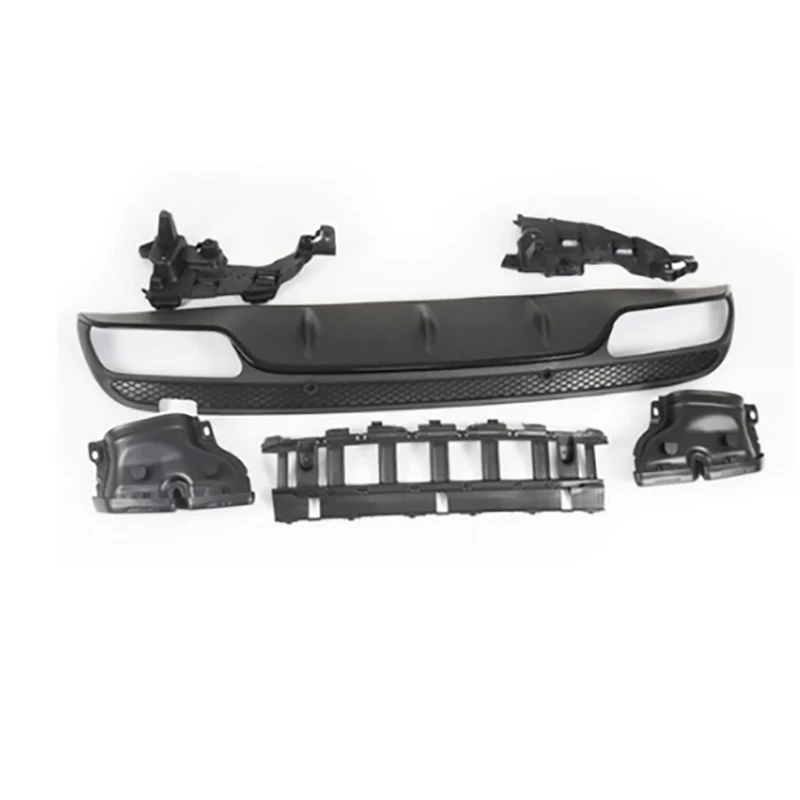 Задний бампер диффузор губа с выхлопом подходит для Mercedes Benz C-Class W205 4-Door Sport C200 C250